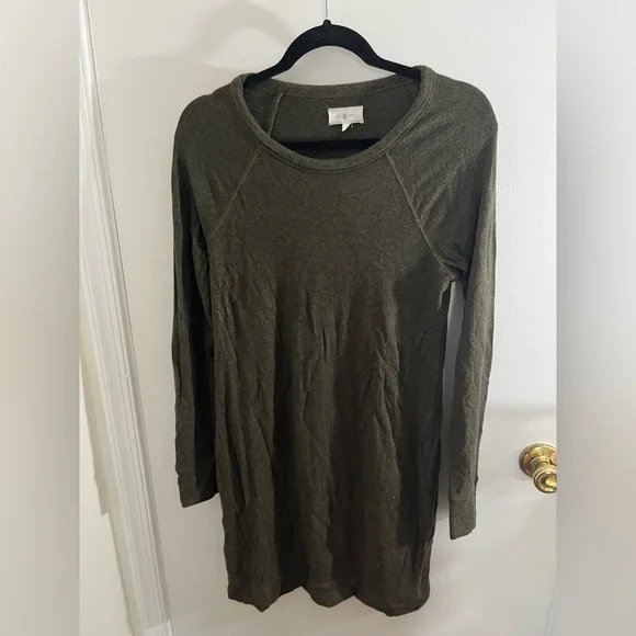 Lou & Grey Olive Green Long Sleeve Dress - Picture 2 of 8